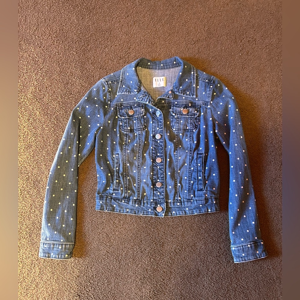 Womens Polka Dot Jean Jacket